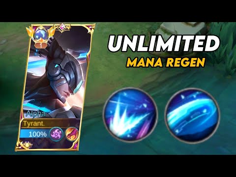 ALPHA UNLIMITED MANA REGEN IN EXP LANE!! ( best meta )