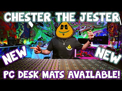 Puffbro 3D Desk Mat MERCH DROP Lime, Black & Blue  "Chester The Jester" NOW AVAILABLE!