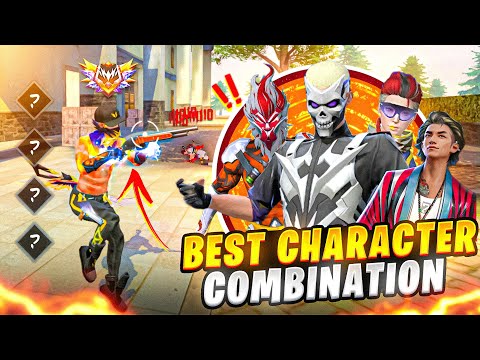 Top 3 Secret Best Character Combination🤯Free Fire BR Ranked & CS Ranked Combination FF Kairos Combo