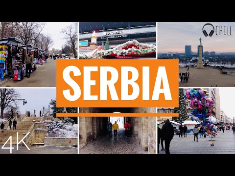 #Virchual™ Serbia : Belgrade. Castle n Town centre in Winter  | Chill music channel