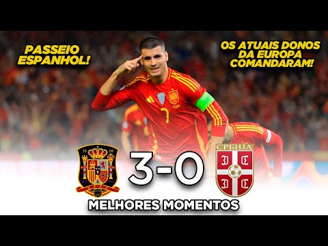 SEM LAMINE YAMAL, ESPANHA VENCE A SÉRVIA E GARANTE VAGA - Espanha 3x0 Sérvia - Melhores Momentos HD