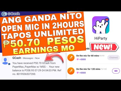 FREE GCASH ₱50.70 PESOS EVERY 2HOURS LEGIT NEW PAYING APP SA GCASH HiParty App REVIEW + WITHDRAWAL