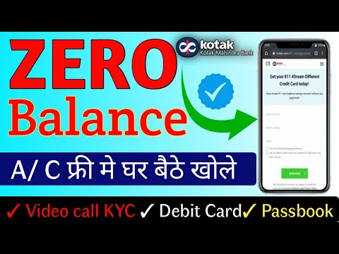 Zero balance account Free opening | Kotak Mahindra ZERO BALANCE ACCOUNT | kotak Mahindra bank zero