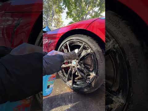 How to clean wheels! #shorts #wheels #detailing #cleaning #howto #carcare #bmw #youtubeshorts