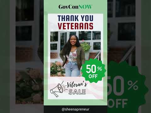 NOW THRU VETERANS DAY! 50% OFF! Sheenapreneur.com COMMENT GOVCONNOW BELOW👇