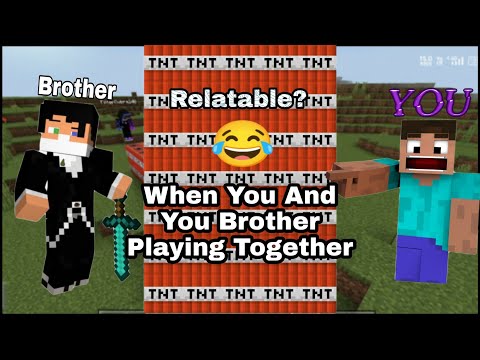 When You And You Brother Playing Together 😂 #shorts #minecraftshorts #youtubeshorts #ytshorts #viral