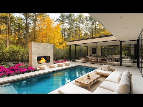 Relaxing Atmosphere in a Forest Luxury Apartment for Peace and Study 🌤️ Soothing Piano Jazz Music