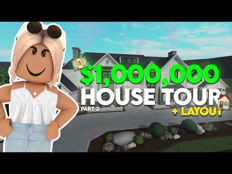 $1,000,000 BLOXBURG HOUSE TOUR PART 2 + HOUSE LAYOUT | Roblox Bloxburg | *WITH VOICES*