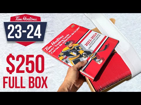 23-24 Tim Hortons Hockey Cards Full Box Break! Can you get a full set?l for $250??