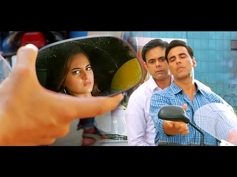 मैंने 💋Kiss कहाँ किया ? मैं तो आईने को Kiss कर रह था - Akshay & Sonakshi Sinha Superhit Comedy Scene