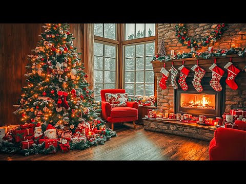 Instrumental Christmas Music with Cracking Fireplace 🎶🔥TOP RELAXING CHRISTMAS 2025