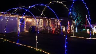 DIY Christmas Light Driveway Arches