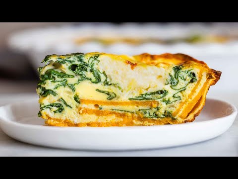 Crustless Spinach Quiche | The best vegetarian recipe!