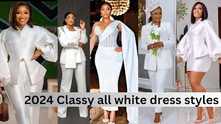 2024 ALL WHITE DRESS STYLES FOR LADIES FOR SPECIAL OCCASIONS, CIVIL  WEDDING AND MORE