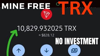 New Trx mining site without investment | mine free usdt without investment | free crypto.