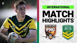 Rugby League International | PNG PM's XIII v AUS PM's XIII | Match Highlights  2024