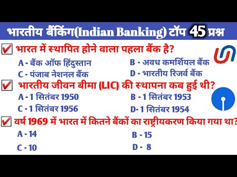 indian banking gk | indian bank questions and answers | indian banking history mcq | banking history