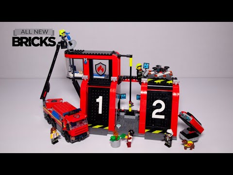 Lego City 60414 Fire Station with Fire Truck Speed Build