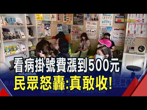 掛號費取消上限 有診所漲到500元民眾傻眼 掛號費漲聲不斷! 也有民眾贊同盼增就醫品質｜非凡財經新聞｜20241115