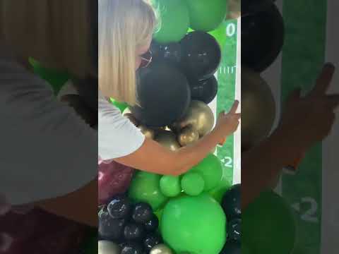 Custom backdrop for football birthday party