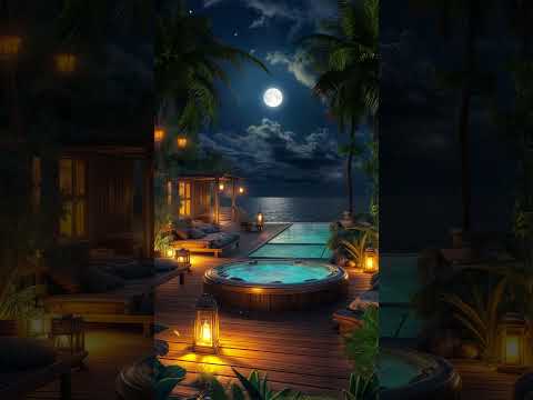 Tranquil Night in Hidden Beach #relaxingbeach #beachsounds