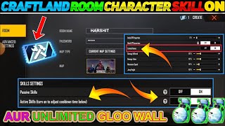 How to Make Unlimited Gloo Wall And Character Skill On In Craftland Custom Card || Craftland Custom