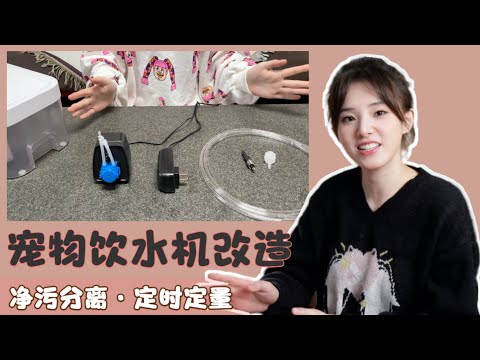 一次小小的DIY｜养猫从此告别手动换水，全自动排污让懒人更懒～