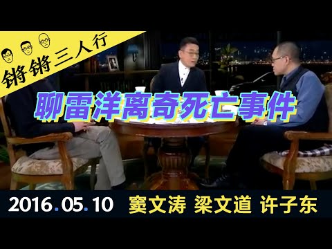 锵锵三人行20160510聊雷洋离奇死亡事件(窦文涛 梁文道 许子东)