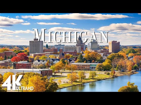 FLYING OVER MICHIGAN (4K UHD) - Relaxing Music Along With Beautiful Nature Videos - 4K Video UltraHD