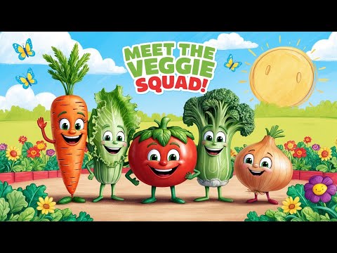 Meet the Veggie Squad! Fun & Healthy Veggies for Kids 🌈🥕🍅- Educational Video for Kids