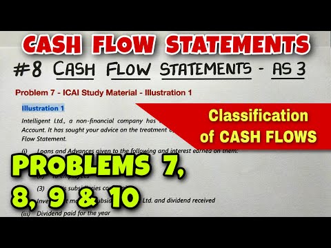 #8 Cash Flow Statements - Problem 7, 8, 9 and 10 - By Saheb Academy