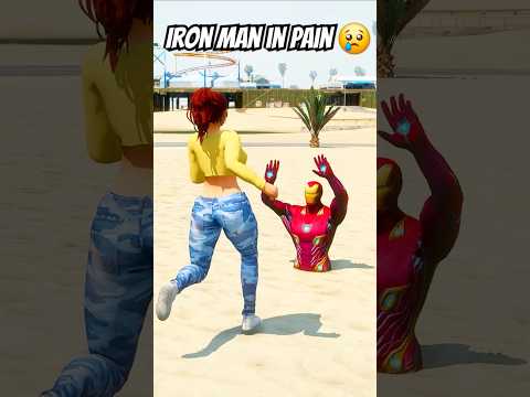 INNOCENT GIRL SAVING IRON MAN IN PAIN 😱| #shorts #gta5