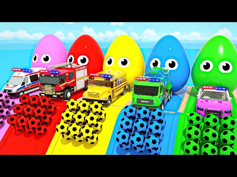 Five little monkey | Big soccer balls and big balls | Baby Nursery Rhymes & Kids Songs