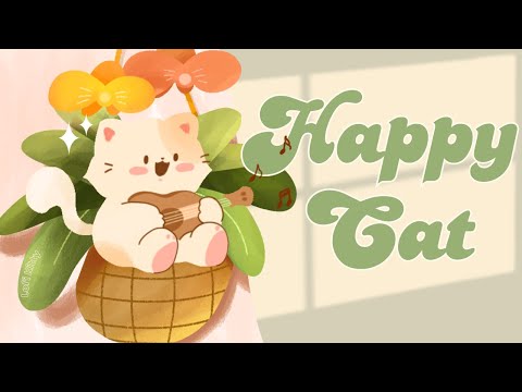 Happy Cat Lofi 😸😻1 Hour Cafe Song🌷Stream cafe🌼cute & relaxing🍰 Make Your Day Better💖