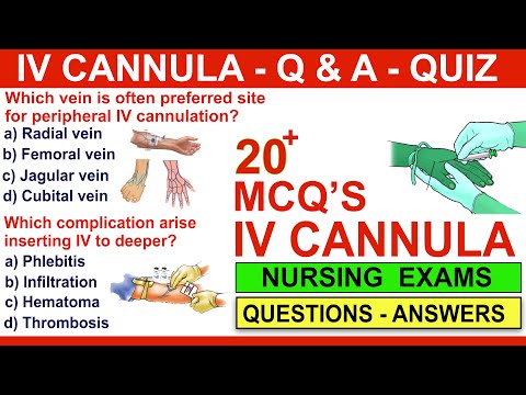 iv cannula mcqs questions and answers | nursing practice test question and answers #ivcannulation