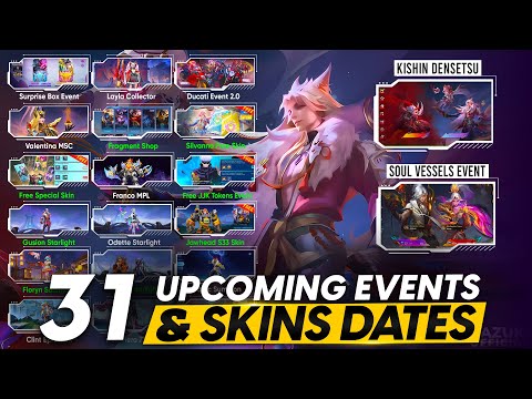 ALL 31 UPCOMING EVENTS AND SKIN RELEASE DATES | KISHIN DENSETSU | SOUL VESSELS | DUCATI 2.0