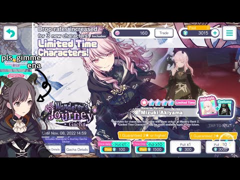 50k gems for hermit mizuena (170 pulls) // Wanderer’s Journey gacha // Project Sekai EN