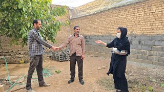 Narges' efforts to beautify the yard; With the help of Professor Ahmed