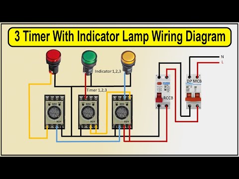 How to Make 3 Timer With Indicator Lamp Wiring Diagram | analog timer switch wiring