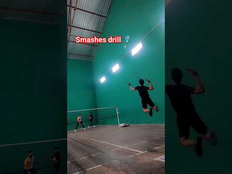 smashes drill 🔥🏸#badminton #ytshorts #subscribe