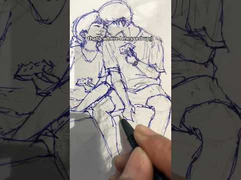 Drawing a cute couple!!❤️ (went wrong;)) - #art