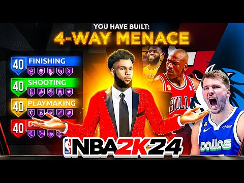 BEST GAME BREAKING GUARD BUILD in NBA 2K24! *NEW* 4-WAY MENACE BUILD IN NBA 2K24! BEST BUILD 2K24!