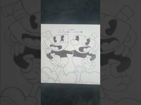 Drawing Cuphead ☕️ Desenhando Cuphead - #shorts #cuphead #games #ps4 #netflix