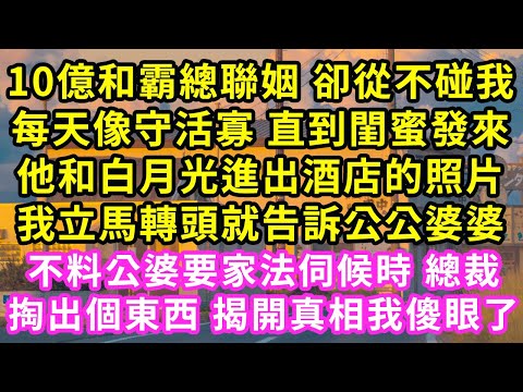 10億和霸總聯姻 卻從不碰我,每天像守活寡 直到閨蜜發來他和白月光進出酒店的照片,我立馬轉頭就告訴公公婆婆,不料公婆要家法伺候時 總裁掏出個東西 揭開真相我傻眼了#甜寵#灰姑娘#霸道總裁#愛情#婚姻