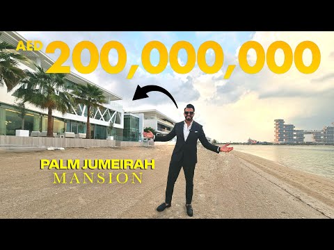 TOURING A 200 MIL BEACH MANSION ON BILLIONAIRES ROW IN PALM JUMEIRAH | Dubai Property Vlog No. 100