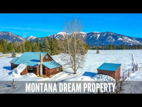 Montana Dream Property For Sale - 360 Degree Mountain Views, Privacy, 80 Acres, Large Barn, Pond...