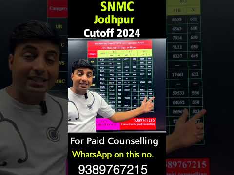 SNMC Jodhpur Expected Cutoff 2024 #latestupdatebynta  #neetcounsling #neet2024