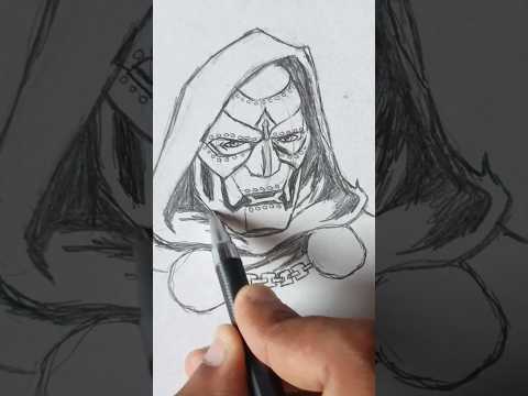 DRAWING Doctor Doom easy #shorts #drawing #doctordoom #doom #doomsday