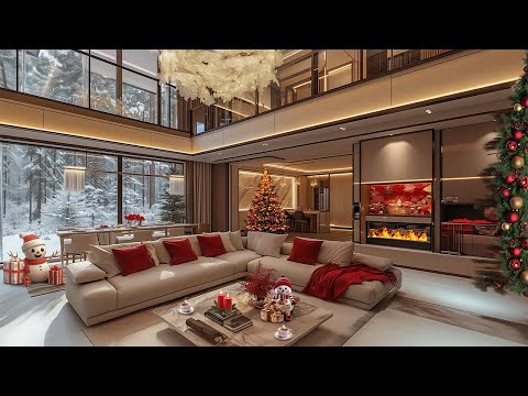 Christmas Jazz Vibes ❄️ Cozy Living Room Luxury Ambience with Relaxing Jazz - Elegant Jazz Music