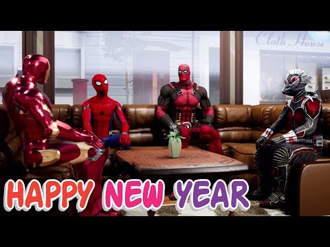 Happy New Year 2018 | Deadpool, Ant-Man, Iron Man & Spider-Man | Hindi Comedy | Pakau TV Channel